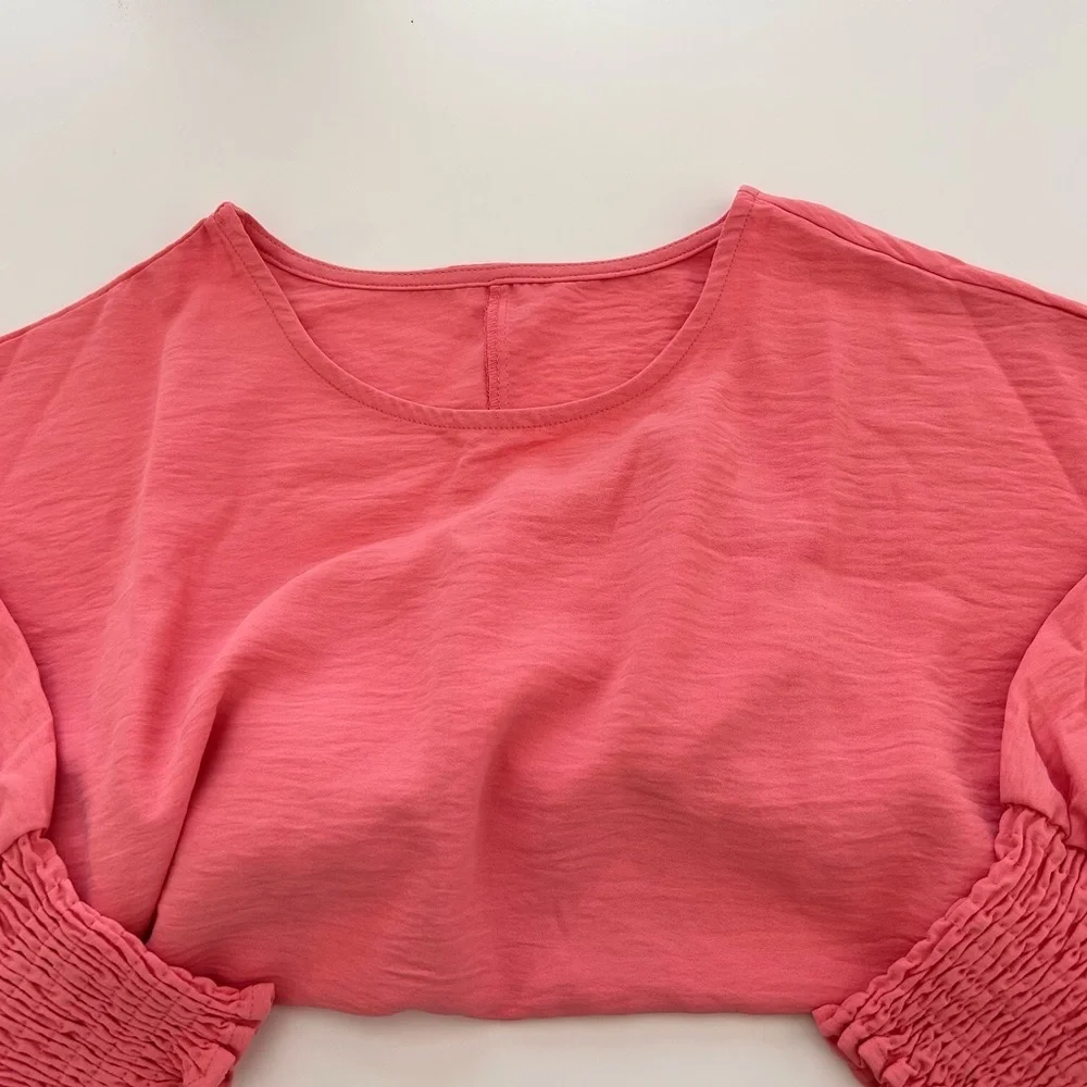 Women’s Peach Oversized Pullover Top size Large - Picture 6 of 7